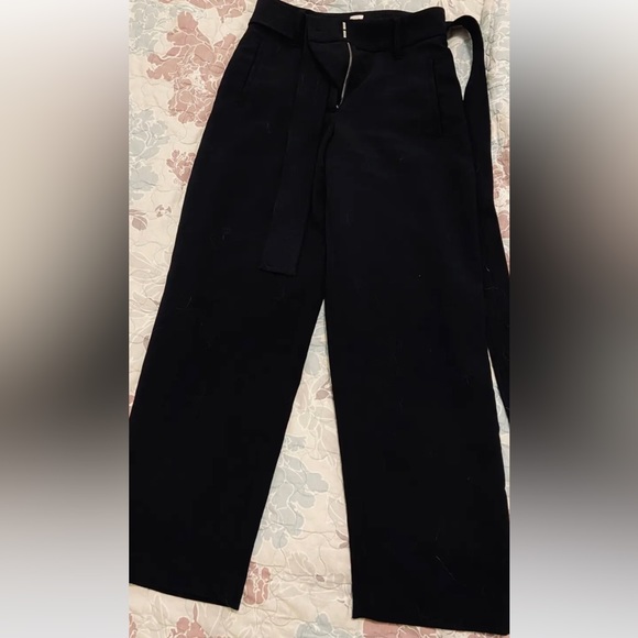 Ladies Aritzia Wilfred front tie pants black sz4 - Picture 2 of 3